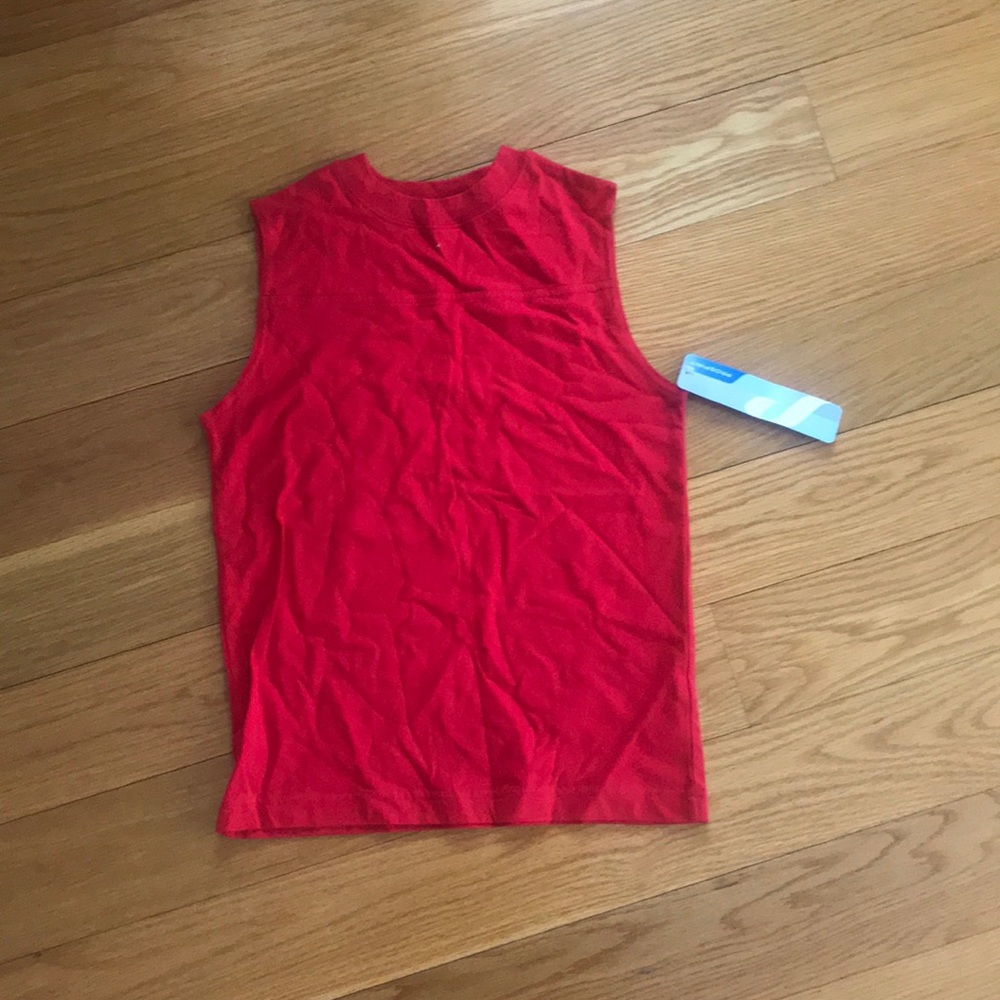 NEW boys red muscle tank top